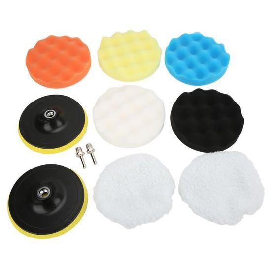 Lot De 2 Éponges De Polissage 125 Mm Jaune & Noir – Résistantes Chaleur, Pour Polisseuse DA – Finition Parfaite !