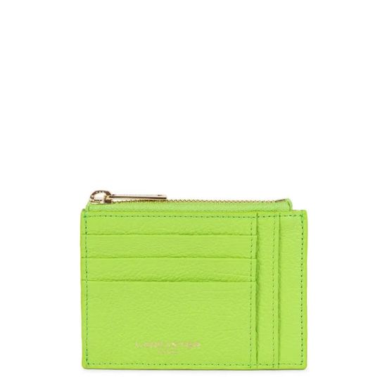 Porte-monnaie Mini En Cuir Véritable Zippé - Porte-cartes Et Pièces - Design Compact Et Pratique - Idéal Cadeau (Rouge)