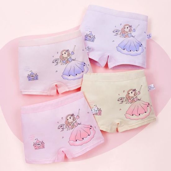 Lot 6 Culottes Filles Shorty Coton LeQeZe - Boxer Enfant 2-11 Ans