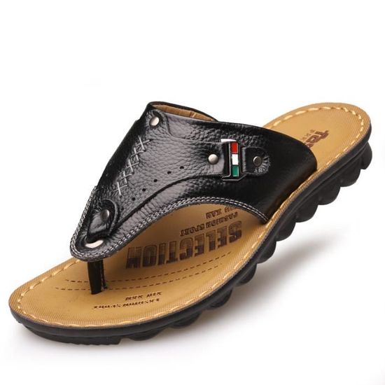 Tongs BRASILERAS Homme - Antidérapantes, Confortables, Pour Plage, Piscine Ou Ville, Semelle En Gomme Souple - 10