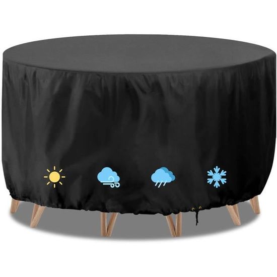 Housse De Protection Imperméable 210D – 2 Tailles (110x120x140 Cm / 145x145x160 Cm), Cordon De Serrage, Fermeture éclair