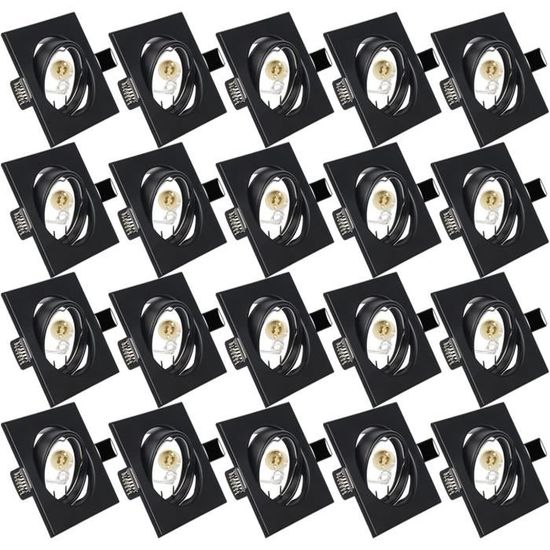 Lu-Mi 12x Projecteurs spot encastrable GU10 Set - 12 Pièces cadre De
