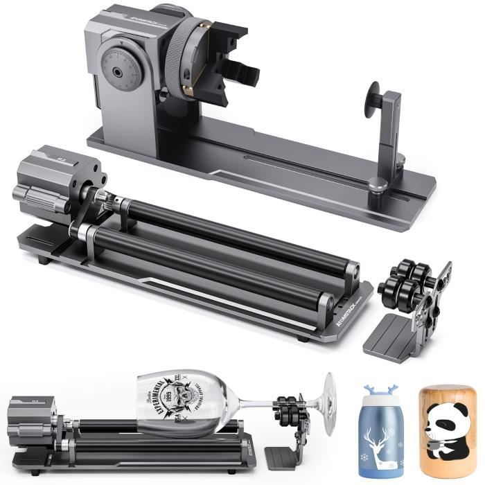 ATOMSTACK Maker R1 PRO Graveur Laser Multifonctionnel Griffe Disque Rouleau Gravure Accessoires