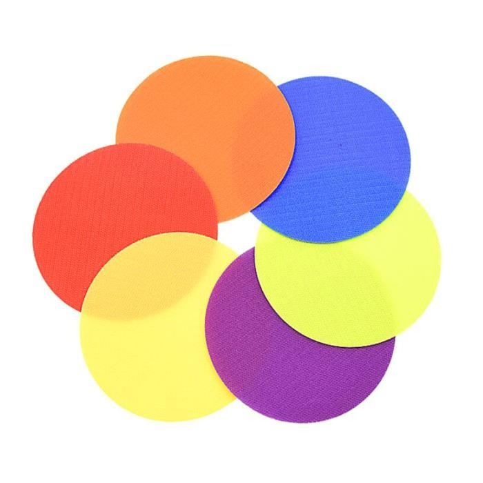 Tapis Jeu de puzzle tag Velcro (12pcs (6 couleurs) 4 -- diamètre 100mm)