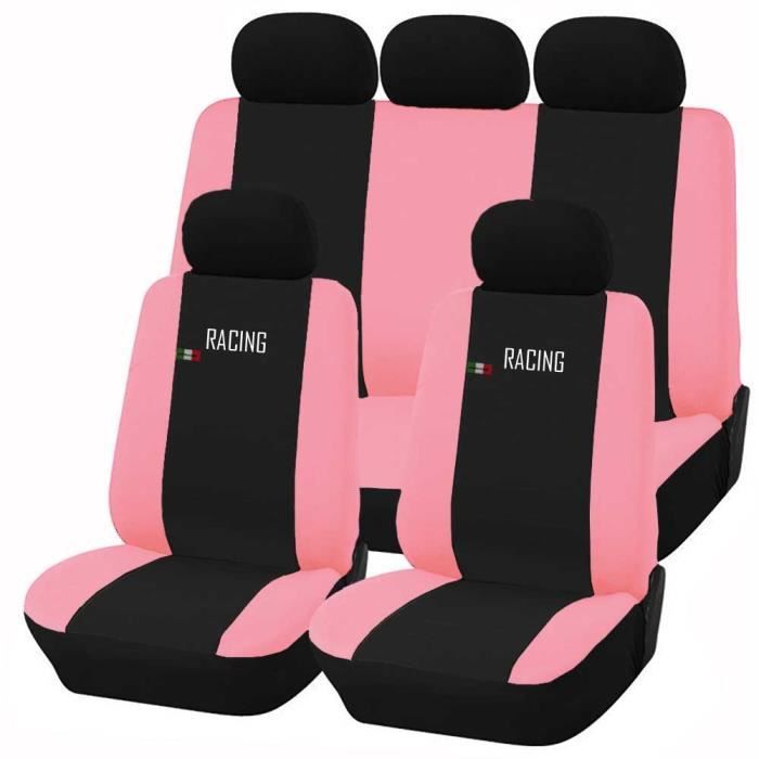 Housses de siège universelle Racing - noir rose