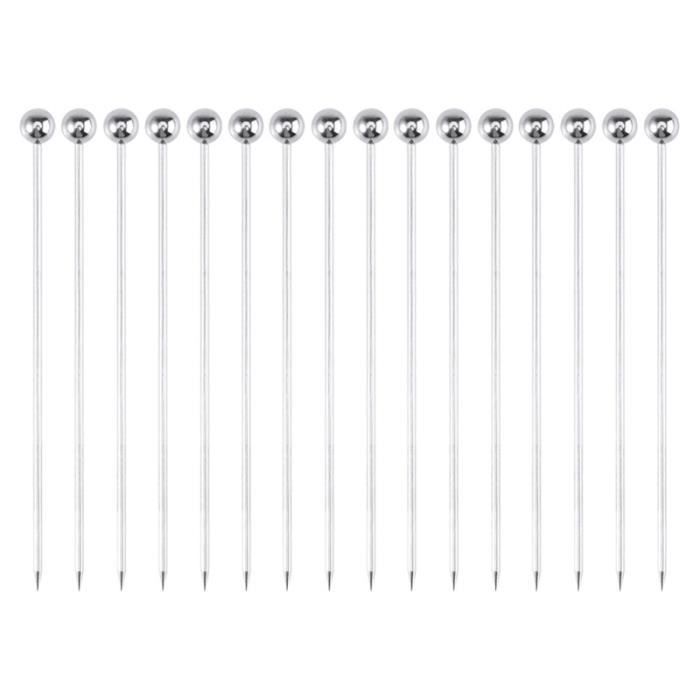 16 pcs Pics À Cocktail Tête De Perle Bâton D'agitation Fourchettes Salade Sélection Fruits Pour SHAKER - AGITATEUR - SET COCKTAIL