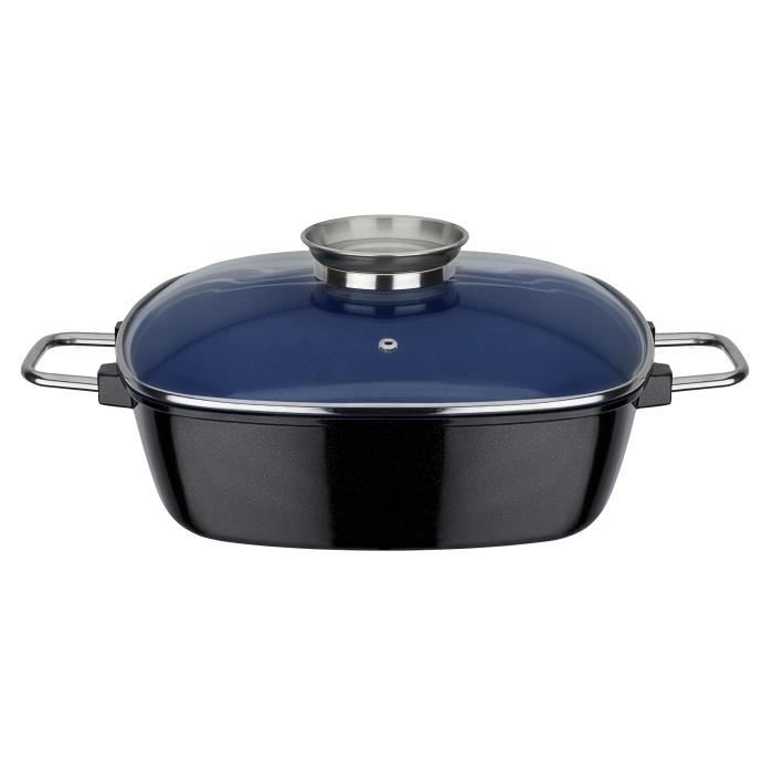 GSW Cocotte revêtement Greblon® Cobalt à induction Gourmet - 28 x 28 cm