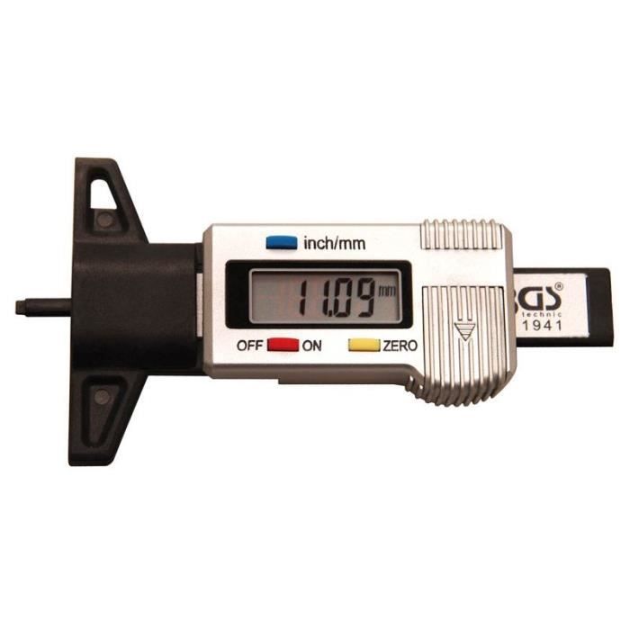 Pied de profondeur numérique pour profils de pneus 0 - 28 mm