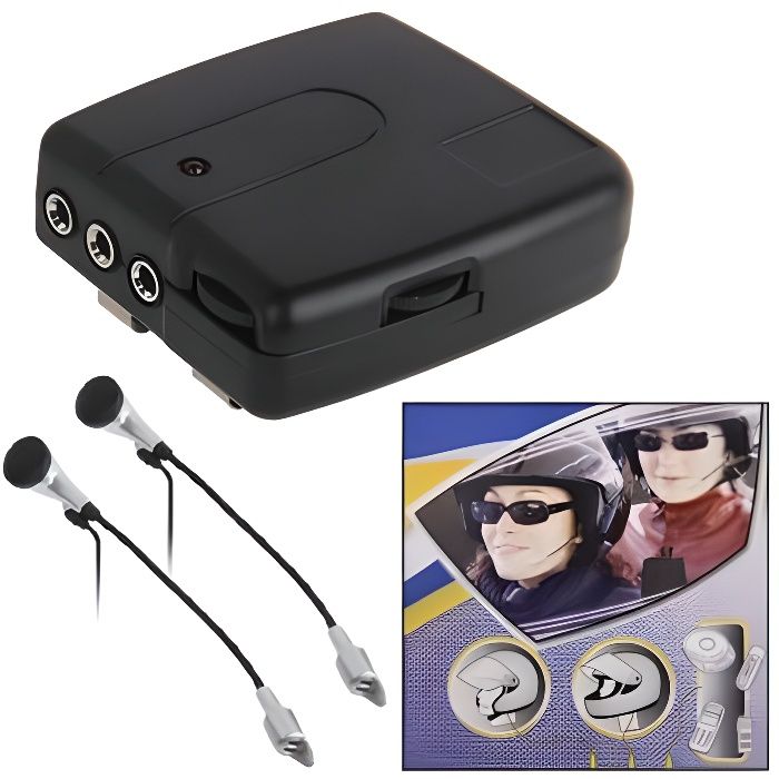 Pack Produit De Confort - Kit 2 pièces Interphone moto (filaire) conducteur + passager