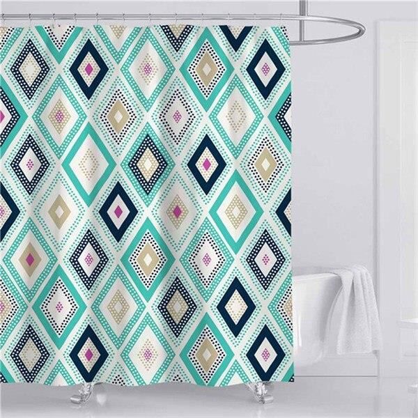 L11067 Rideau de douche et tapis de bain ensemble imperméable Polyester salle de bain tissu nouveau rideau de douche étanche avec