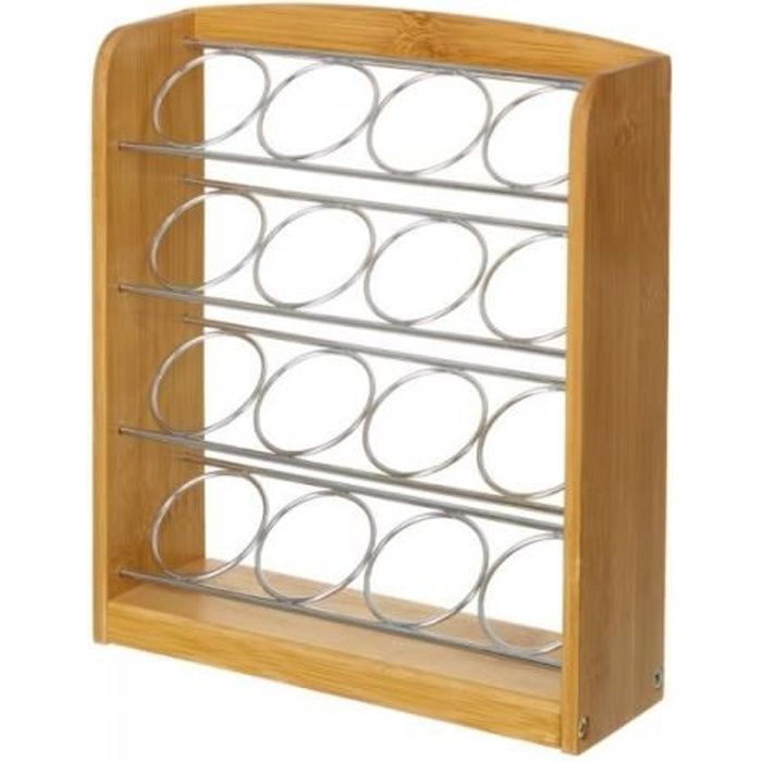 Porte-Capsules Dolce Gusto Bambou et Métal 0,000000 Bois