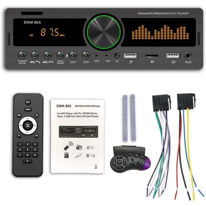 RADIO CD Lecteur MP3 Steacutereacuteo De Voiture Autoradio FM AM Bluetooth FM AM Simple DIN 12V 1 DIN Positionnement De Lappli1726