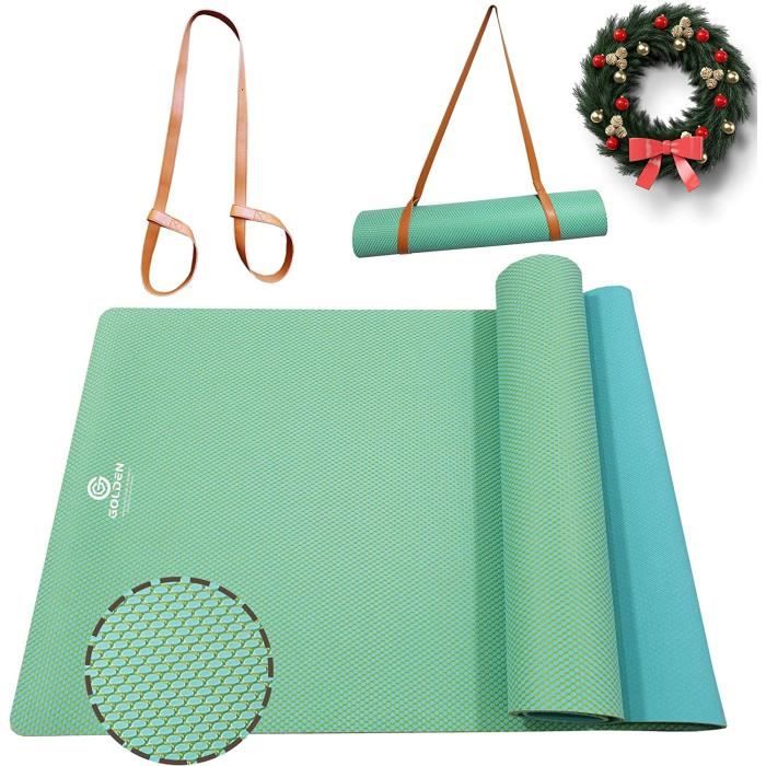 TAPIS DE YOGA N Tapis de Yoga antideacuterapant Eacutepais Eacutecologique en Caoutchouc Naturel avec Sangle de Transport Tapis 427