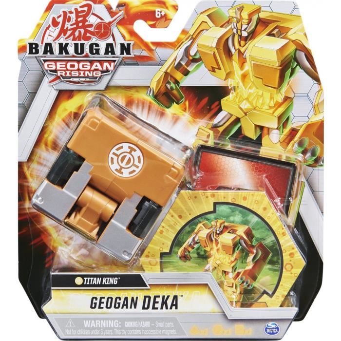 Coffret Bakugan Geogan Rising Pack Deka Cube Titan King Brune Jumbo Boule Figurine Serie 3 Jouet Garcon
