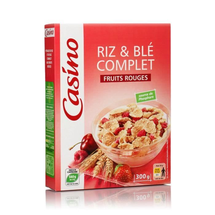 Céréales Riz et blé complet - Fruits Rouges - 300g