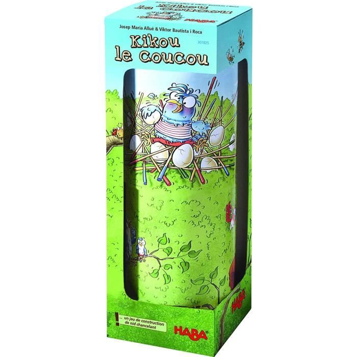 HABA - Kikou Le Coucou - Un jeu d'adresse et de construction de nid amusant - 4 ans et plus, 301825