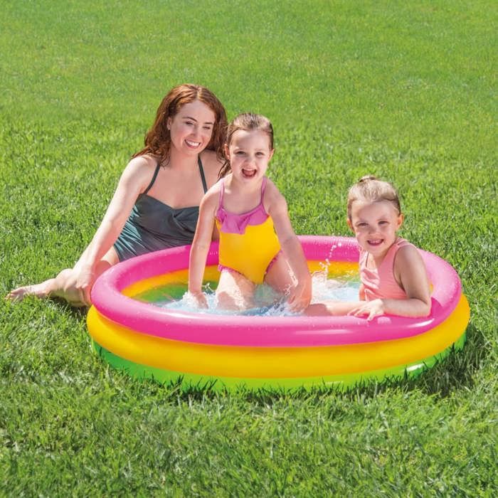 Intex - 57412- Piscine 3 Boudins Fond Gonflable