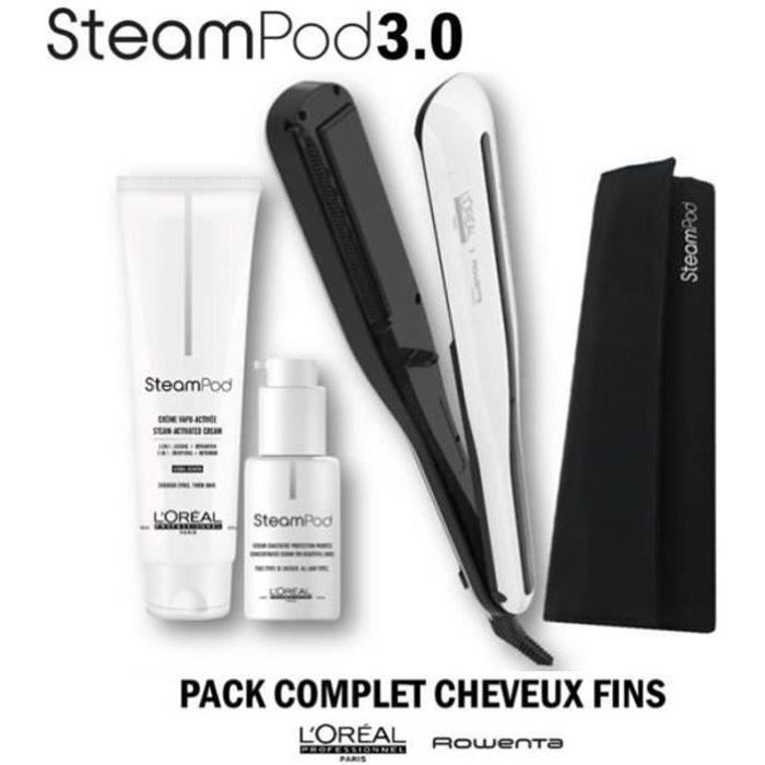 Pack Steampod 3.0 Cheveux épais + Shamp Liss Unlimited 300ml +Trousse