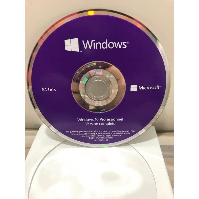 Windows 10 pro 64bits DVD