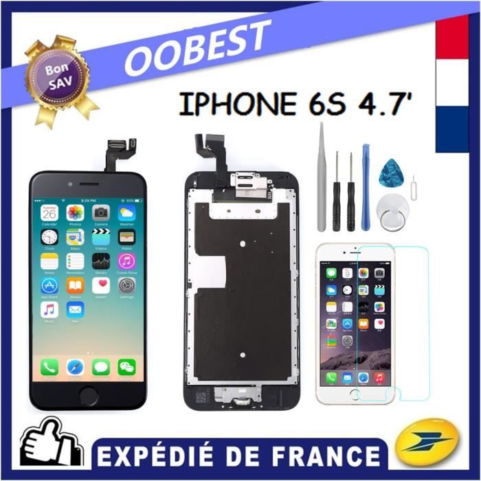 Ecran iPhone 6S Noir Complet + Film + Outils