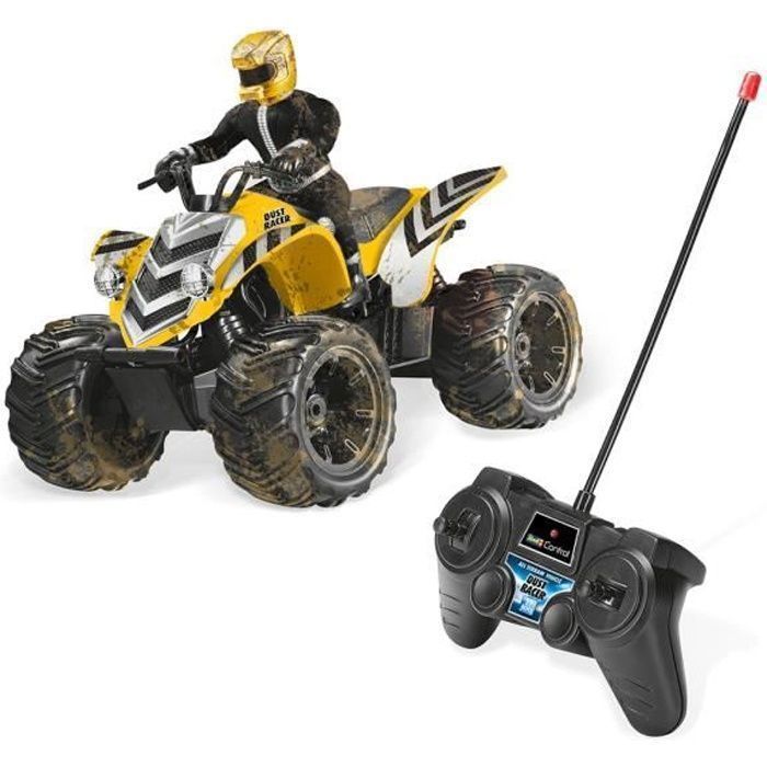 race quad échelle de distance 01:10 avec une fréquence de 27 mhz et deux canaux, la gamme est comprise entre 10 m. equipé d'un moteu