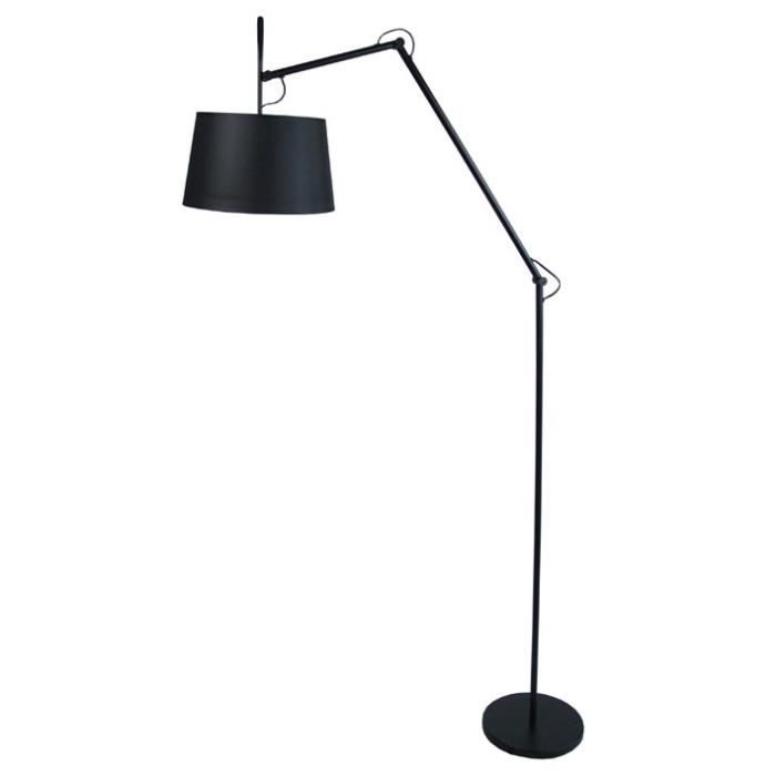 ARTICULER Abat-jour Tambour Tissu noir - 30 x 25 x H15 cm