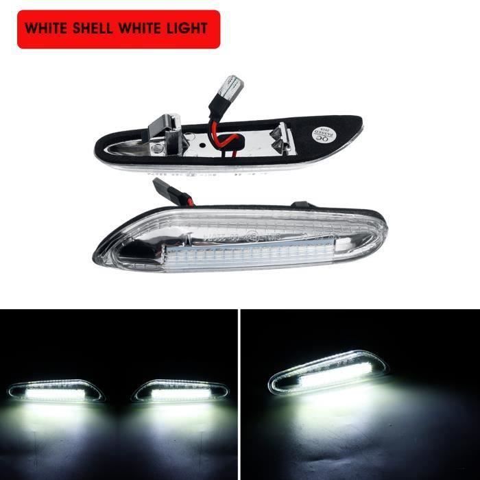 Ywei Paire Feux de Position Latéraux Pour BMW E46 E60 E82 E88 E90 E92 E93 Lumière Blanc Coque Blanc