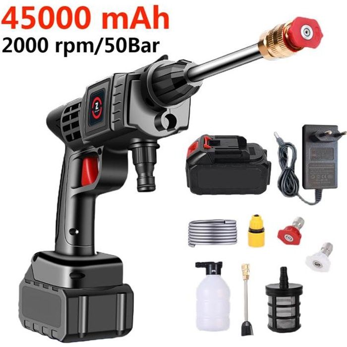 Nettoyeur Haute Pression Buse, 120Bar 21V Nettoyeur Haute Pression Sans
