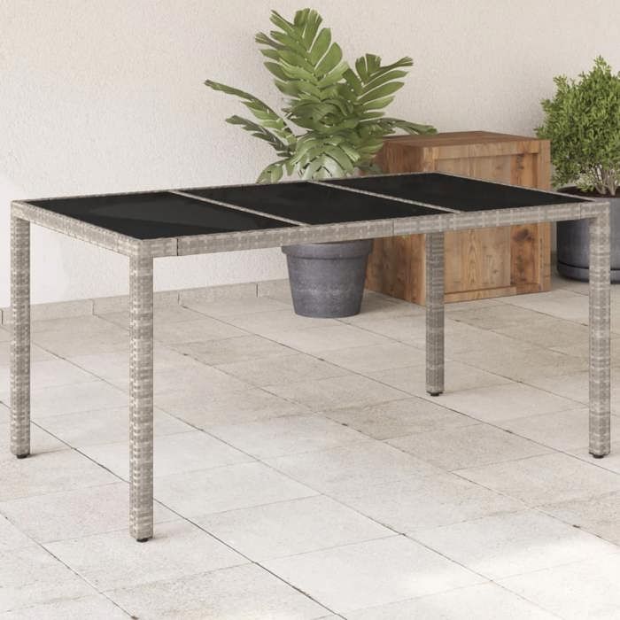 VIDAXL Table de jardin dessus en verre - vue 9
