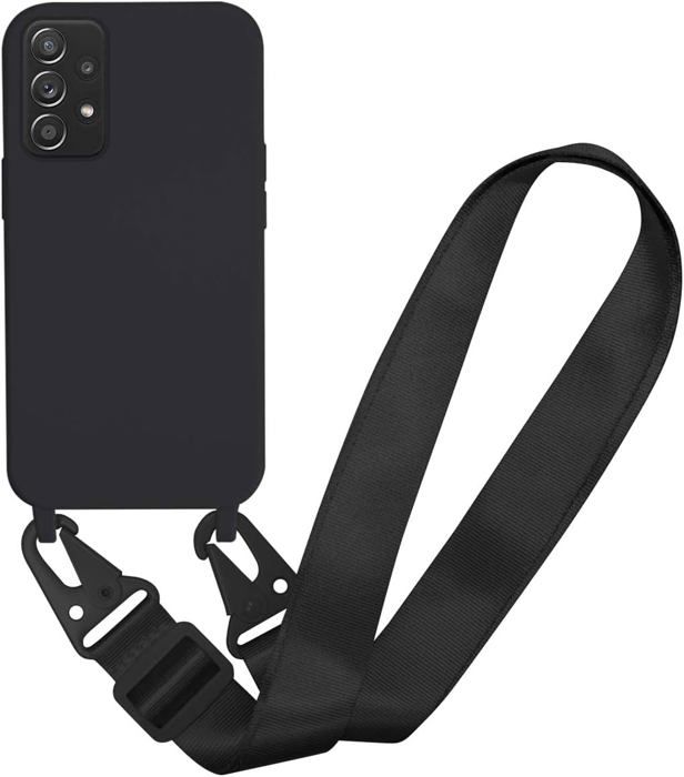 Emlivi Coque Compatible Avec IPhone 11, Collier Pour Étui Colliers De Cellulaire Mince Antichoc Réglable Lanyard Case Corde Silicone Avec Cordon TPU Bumper Cover Pour IPhone 11(6.1") - Bleu Marine