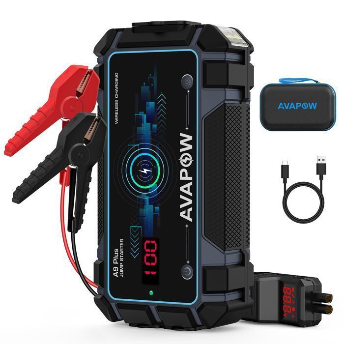 Booster De Batterie Voiture 12V-24V 350W – Démarreur Portable, Chargeur 14A, Bornes Ajustables – Pour La Plupart Des Véhicules