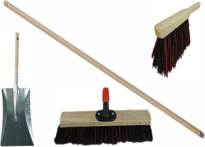 Balai En Crin De Cheval Novaliv - Manche 135cm 4 Parties - Pour Parquet & Stratifié - Naturel
