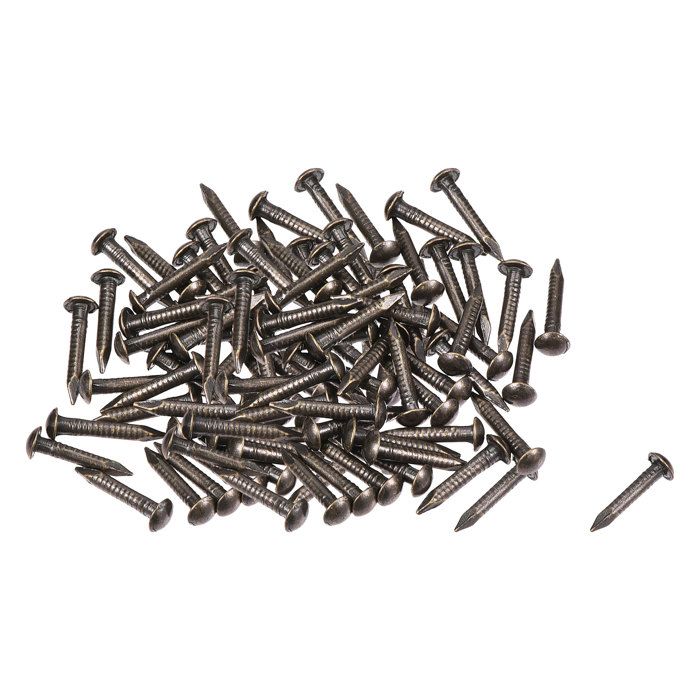 uxcell Lot de 200 petits clous en laiton pour boîtes en bois 1,2