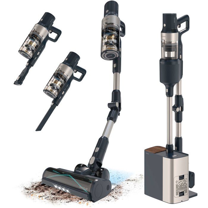 Aspirateur balai - CECOTEC - Conga Rockstar 5500 Hurricane Station Flex - 30 000 Pa - 90 min - Noir / Gris - Cecotec