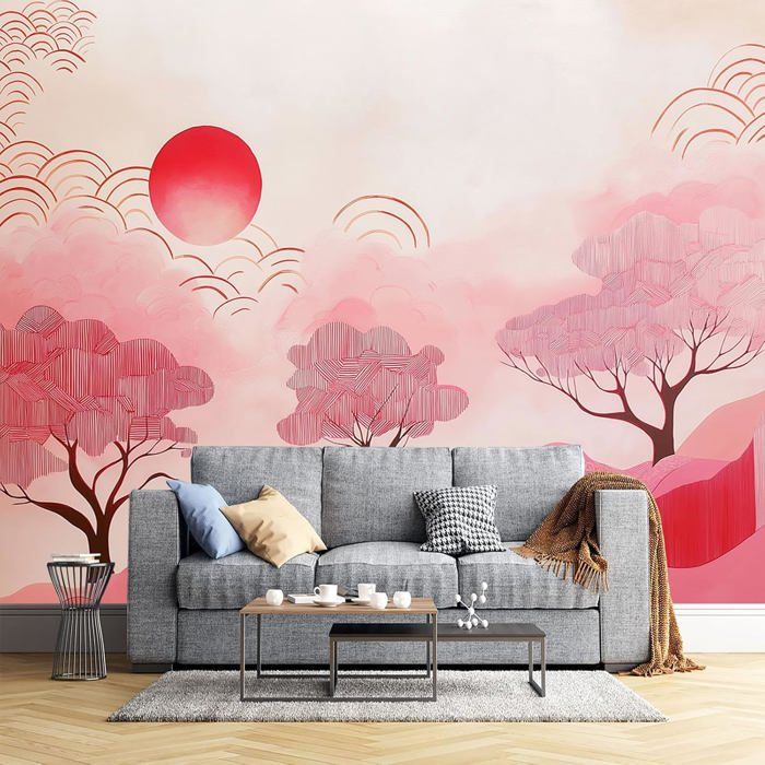 Papier Peint Panoramique Soie 350X256Cm Taille Fresque Murale 3D ...