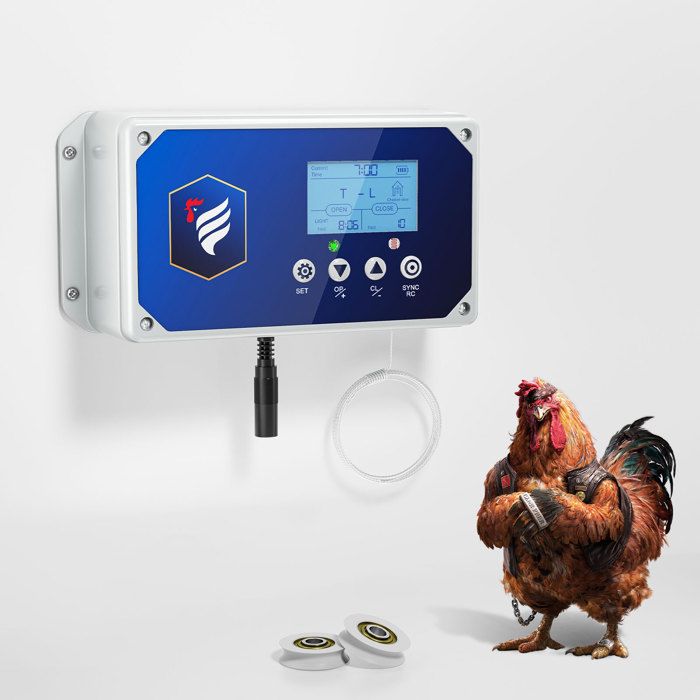 Comparer les prix de TTLIFE Porte Automatique Poulailleravec 2 Télécommandesavec Capteur de Lumière Porte De Poulailler Automatique à Induction à Pile