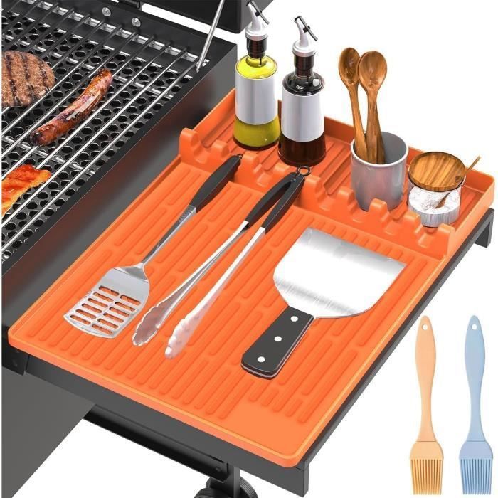 Support Latéral Pour Barbecue Tapis De Grill En Silicone Tapis de