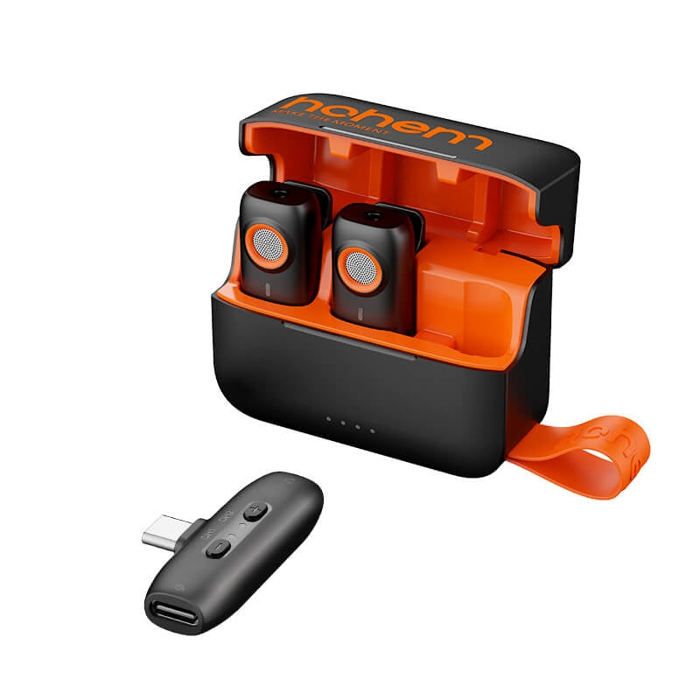 HOHEM Microphone MIC 01 2TX1RX avec étui de chargement USB C - vue 2