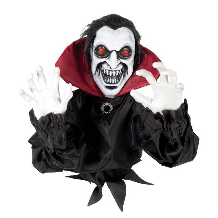 Automate Halloween Vampire bondissant - PTIT CLOWN - 24093 - Déco Animée - 40 cm - Multicolore