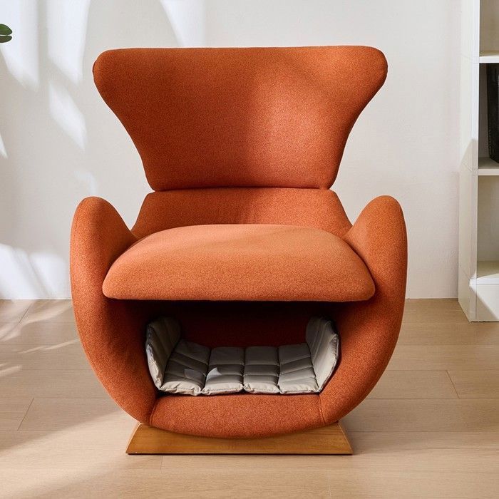 Fauteuil Lounge Design Requin-Baleine Rouge Brique Tissu Anti-GriffuresRefuge Pour Chats&ChiensCanap Simple Et Design Pour