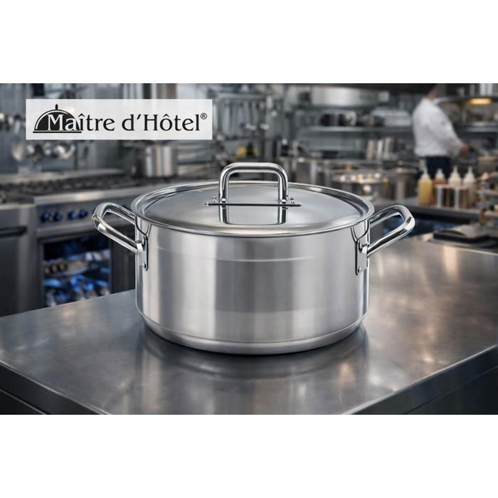 Marmite 50cm Maître DHôtel 36L en inox - induction
