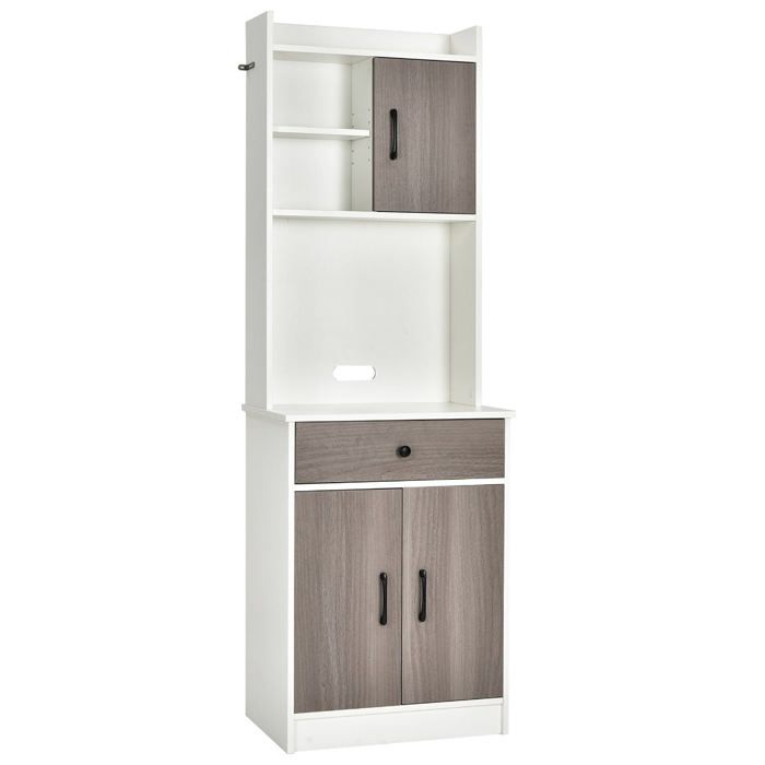 Buffet de cuisine - HELLOSHOP26 - 60 x 40 x 180 cm - Blanc - MDF - Design élégant et pratique Buffet de cuisine - HELLOSHOP26 - 60 x 40 x 180 cm - Blanc - MDF - Design élégant et pratique