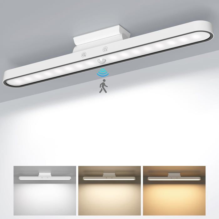 Lampe LED sous meuble de cuisine à intensité variable sans fil avec trois températures de couleur