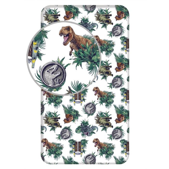 Jurassic World - Drap housse en coton Roar - Multicolore - 90 x 200 cm Jurassic World - Drap housse en coton Roar - Multicolore - 90 x 200 cm