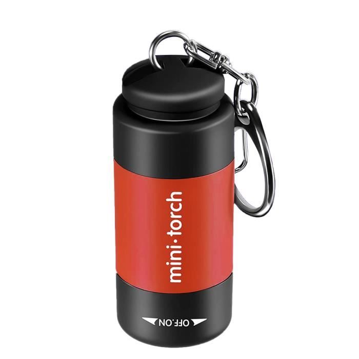 Mini Lampe Torche LED Porte-Clés Rechargeable USB - Imperméable Et Compacte - Noire