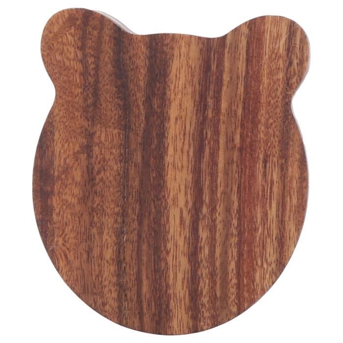 Boîte à Médiators En Bois De Rose – Forme Cœur – Accessoire Guitare Portable Avec Adhésif – Cadeau Guitariste