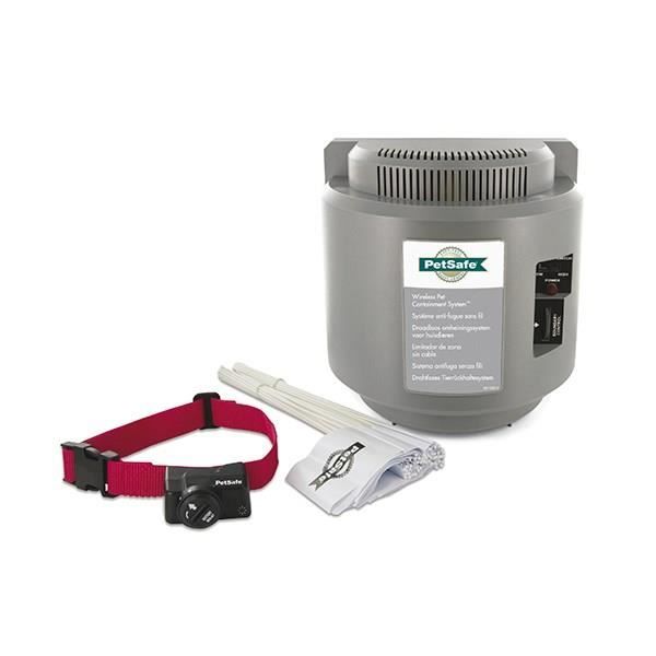 PetSafe Système Anti Fugue Sans Fil et Portatif avec Collier Anti Fugue Imperméable Rayon de Sécurité de 27.5m max à Piles
