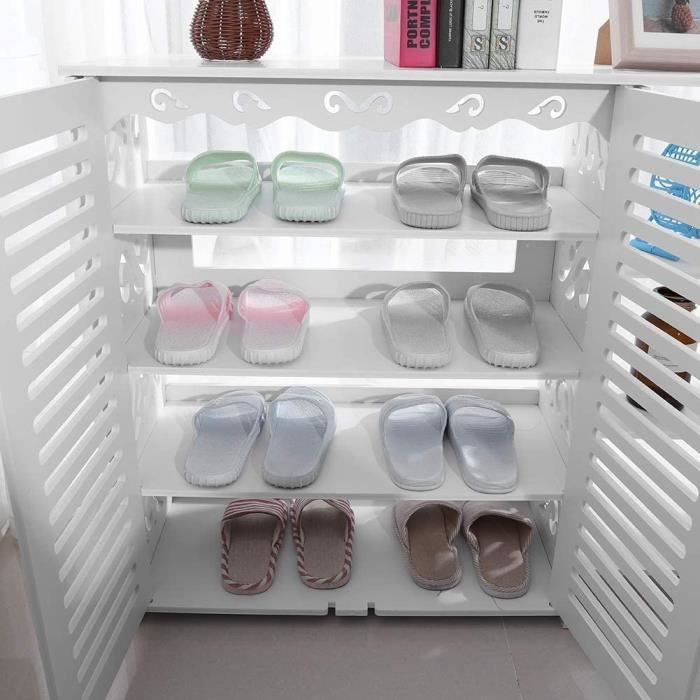 Étagère à Chaussures Pliable En Bambou - 7 Niveaux - Pour Entrée, Chambre, Couloir - Rangement Gain De Place - 7