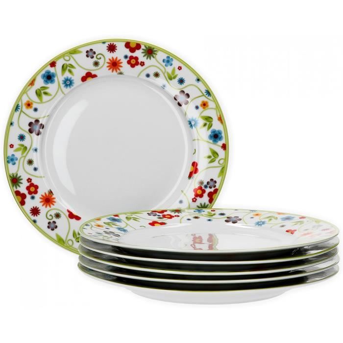 Service Van Well Rayures Lot 5 Assiettes Creuses, Vereco - Du Sens Aux ...