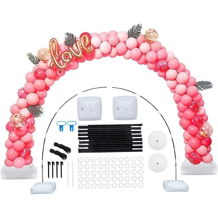Kit Pour Créer Un Arceau Ou Colonne à Ballons Rond - Diamètre 180 Cm - 18 Tiges PVC + Accessoires - Décoration Fête